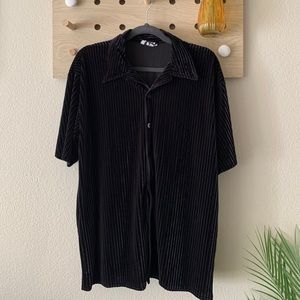 crushed velvet pin stripe men’s dress shirt